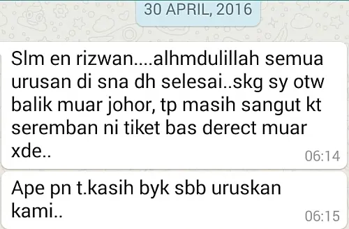 testimoni kedua nikah di Thailand bersama kami