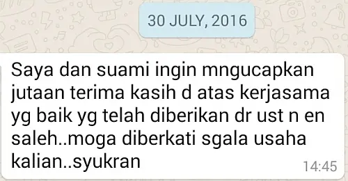 testimoni ketiga nikah di Thailand bersama kami